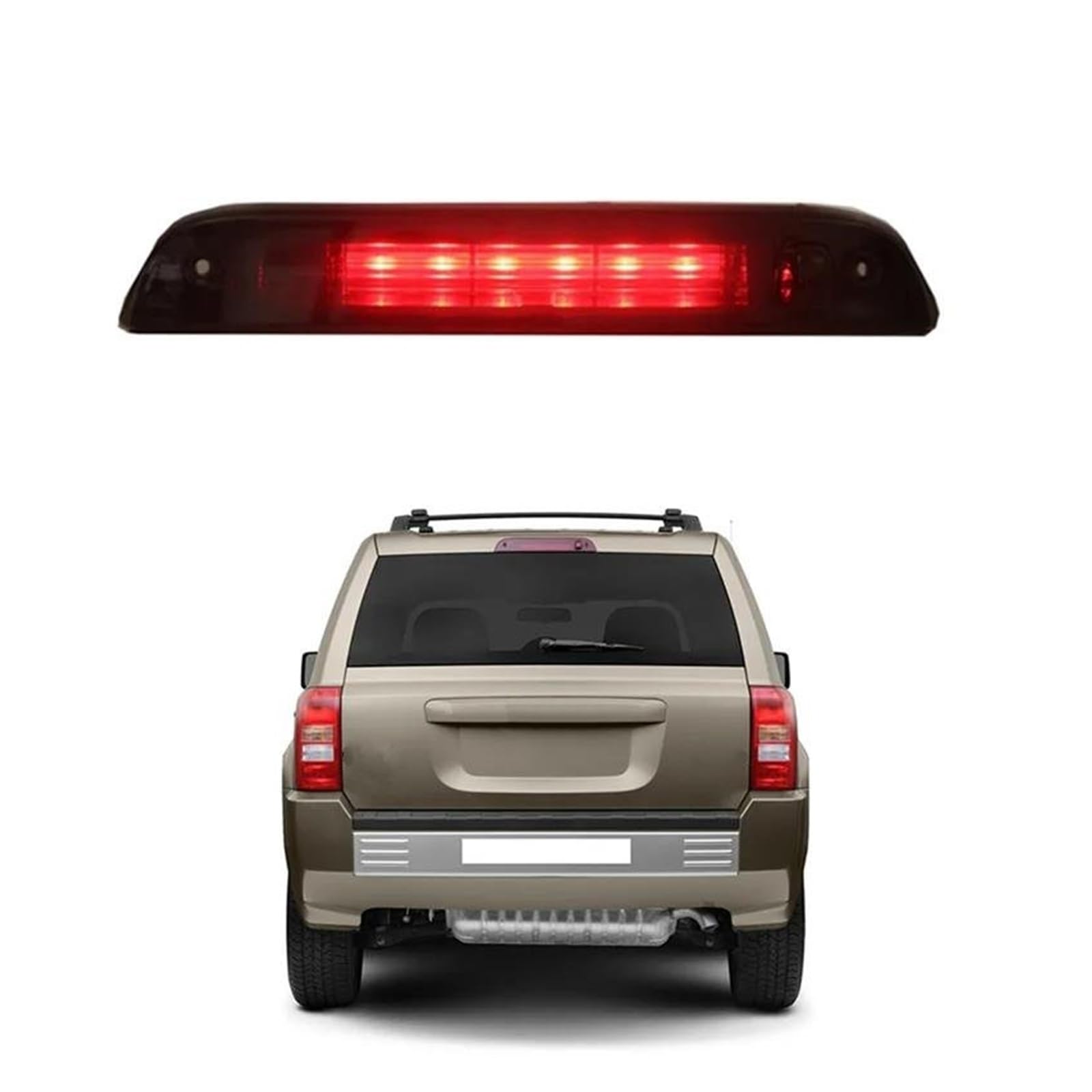Générique Troisième Feu Arrière Feu Stop monté en hauteur troisième queue frein 5116236AF, lampe d'avertissement pour JEEP pour PATRIOT 2007 – 2017 Feu Freinage