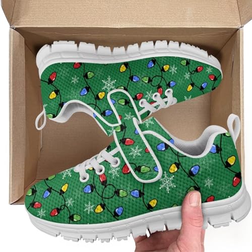 Christmas Colorful Lights Pattern Girls Boys Sneakers Kids Little Kid Tennis School Casual Walking Shoes2