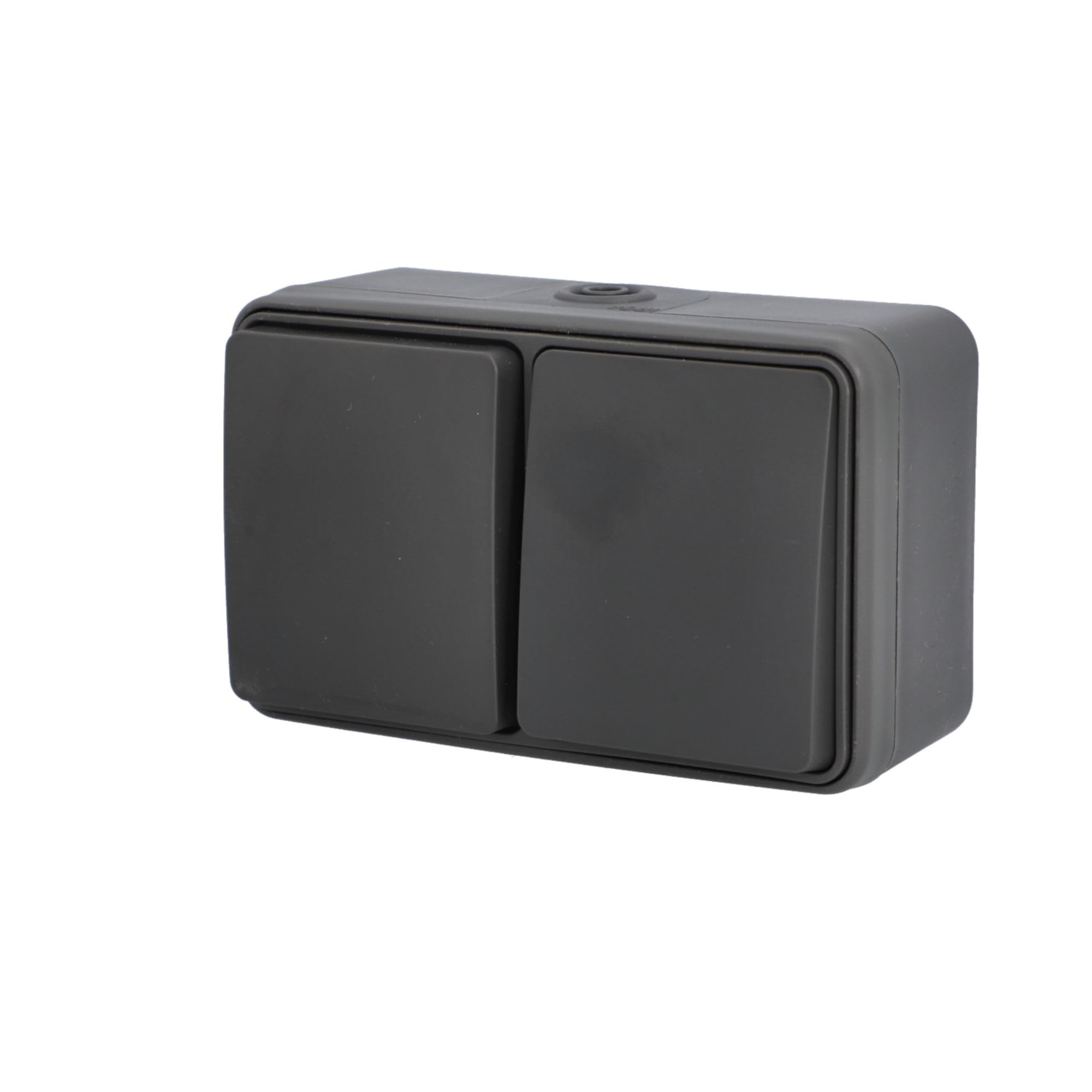 UNITEC Combination on/off switch and socket AP/FR Aqua, IP54, surface-mounted, suitable for damp rooms, for indoor and outdoor use, anthracite, 1 piece