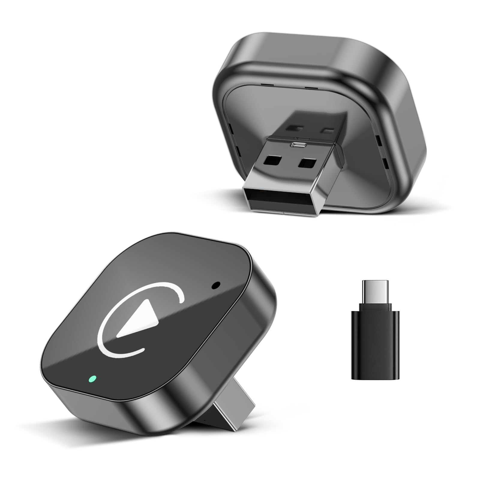 Spedal 2-in-1 Wireless CarPlay & Android Auto Adapter, USB-A/C Dongle, Wired zu Wireless, 5.8GHz WLAN, Bluetooth 5.3, Plug & Play, kompatibel mit Fahrzeugen ab 2016