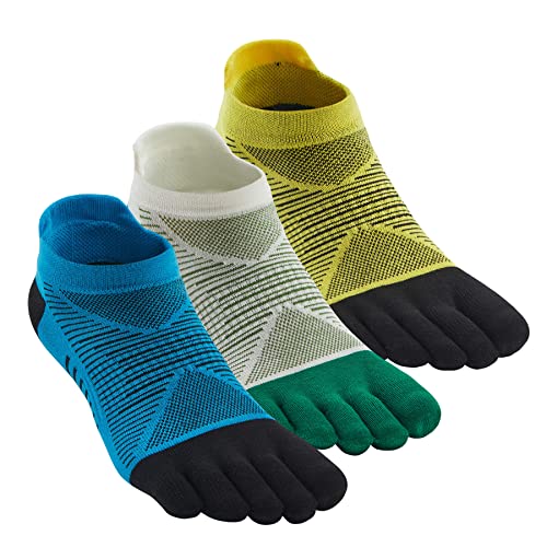 Toe Socks for Men and Women Five Finger No Show High Performance Athletic Running 3 Pairs