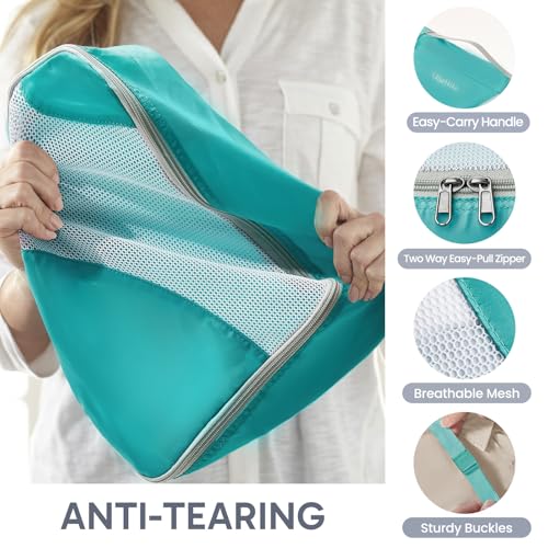 Image of OlarHike 10 Set Packing Cubes for Travel,Gifts for Women Mom,Anti-Tearing Suitcase Organizer,with Over 1000 pcs Mesh Holes,Vacation Essentials & Accessories for Cruise Ship