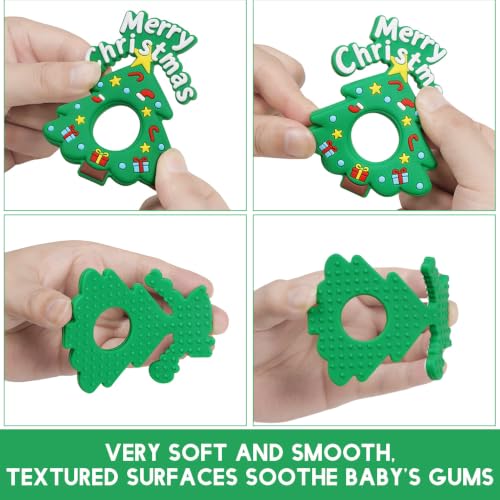 Image of Baby Silicone Christmas Tree Teether,Sensory Chew Toys