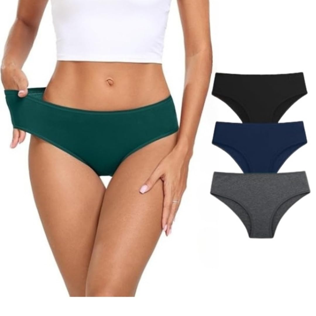 NINGMI Women’s Cotton Panties – Soft, Breathable, and Lightweight Underwear for Everyday Comfort – Full Coverage Hipster with Tag-Free Waistband NINGMI Women’s Cotton Panties – Soft, Breathable, and Lightweight Underwear for Everyday Comfort – Full Coverage Hipster with Tag-Free Waistband
