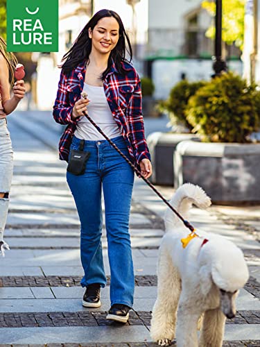 Realure Leckerlibeutel für Hunde Klein Futterbeutel Hundetraining Freihändig Leckerlitasche für Hunde mit Befestigungsclip Snackbeutel Hund für Hundetraining Reisen Spaziergang