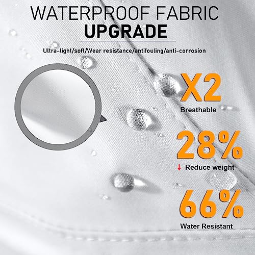 Mens Waterproof Golf Baseball Cap Windproof Breathable Upf50+ Outdoor Caps For Women Sport Adjustable Rain Hat Beige White #TOP2