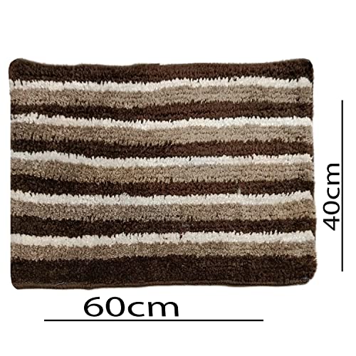Image of Door Mats for Home | Door Mats for Home Entrance | Door Mat for Bathroom| Soft & Super Absorbent Mats for Shower | Washable, Non-Slip & Quick-Drying Mats (Pack of 2) (Multicolor 15)