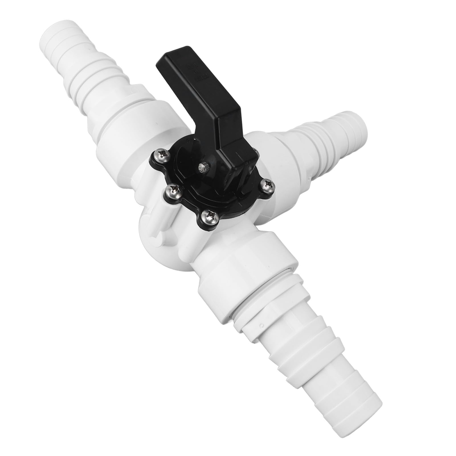Dilwe Válvula de Agua Desviadora de 3 Vías para Uso Eficiente en Jardín y Piscina Adaptador de Manguera de PVC ABS Duradero de 1,25" y 1,5"