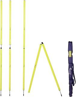 Kosma Paquete de 4 bastones de slalom de entrenamiento de velocidad de 1,5 m x 25 mm (plegables) con punta de metal. Color:
