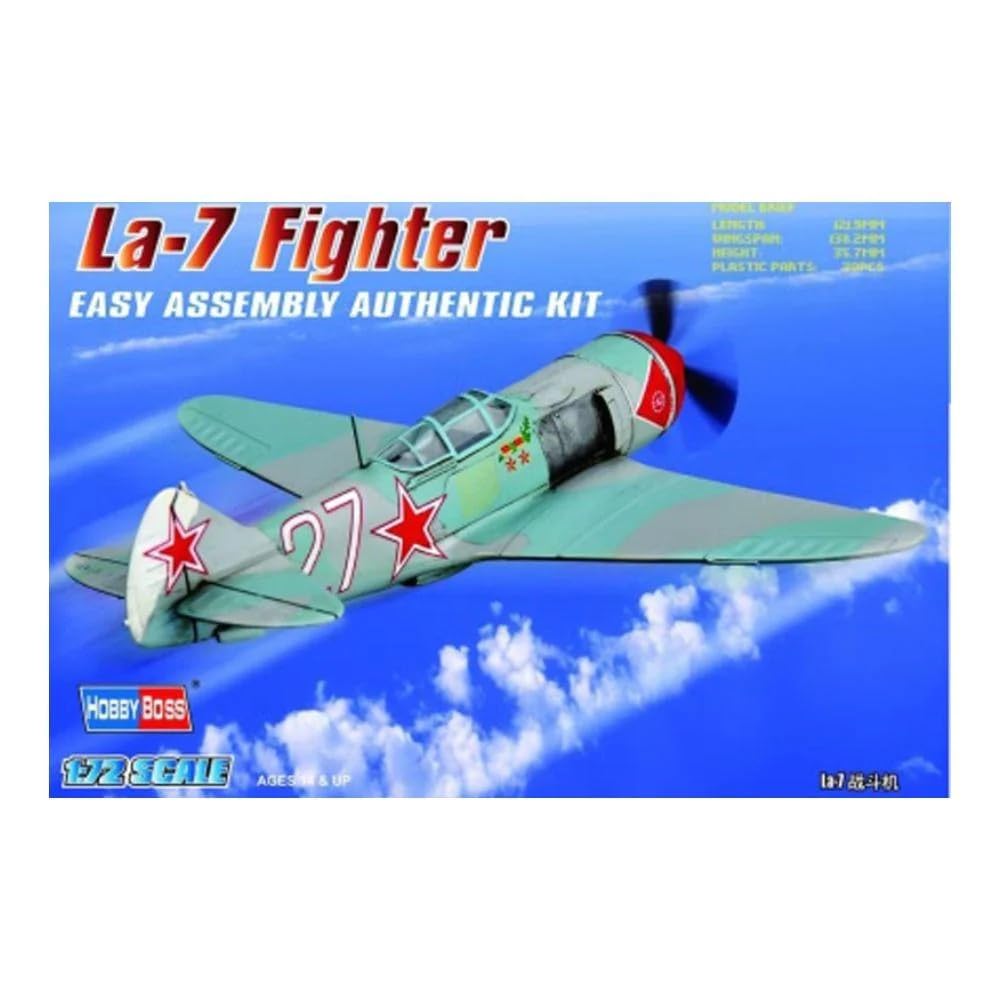 HobbybossHobby Boss La-7 Fighter Airplane Model Building Kit, 1/72 Scale