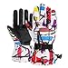 Winter Snowboard Skihandschuhe PU Leder Rutschfester Touchscreen Wasserdicht Motorrad Radfahren Fleece Warme Schneehandschuhe Unisex-a37-L