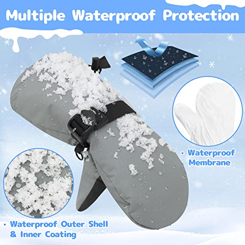 Olreco Toddler Snow Gloves Toddler Mittens Waterproof Kids Ski Gloves Thinsulate Baby Toddlers Winter Mittens for Kids 1-7Y2