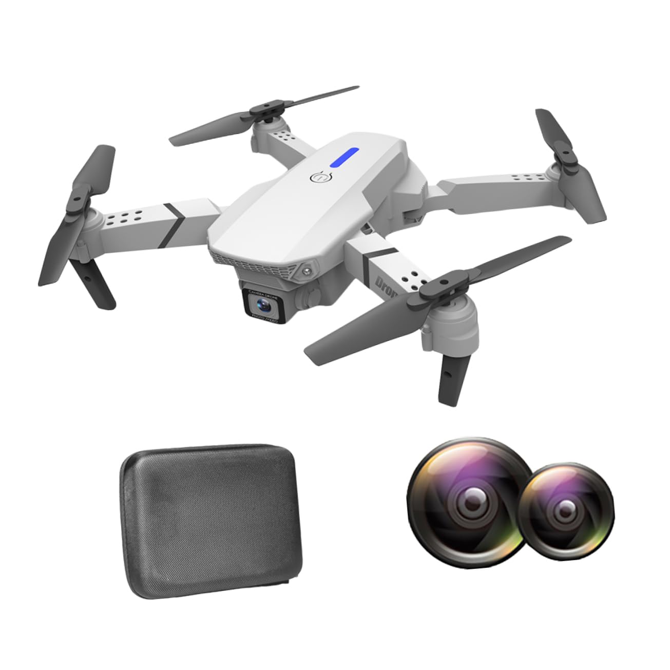 BESPORTBLE Dron Plegable E525 4k Doble Cámara, Transmisión en Real y Vuelo Estable, Adecuado para Fotografía Aérea Teléfono