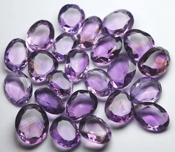 Améthyste violette en tranche de qualité supérieure 11-12mm pour joaillerie fine