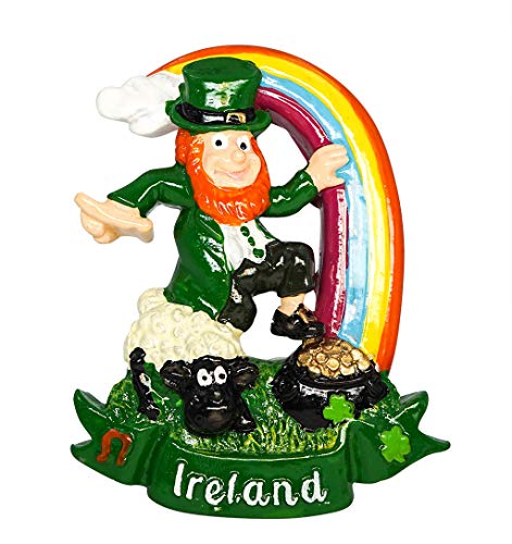 zamonji Leprechaun Imán de Nevera Irlanda 3D Resina Fridge Magnet Souvenir Recuerdos Turísticos