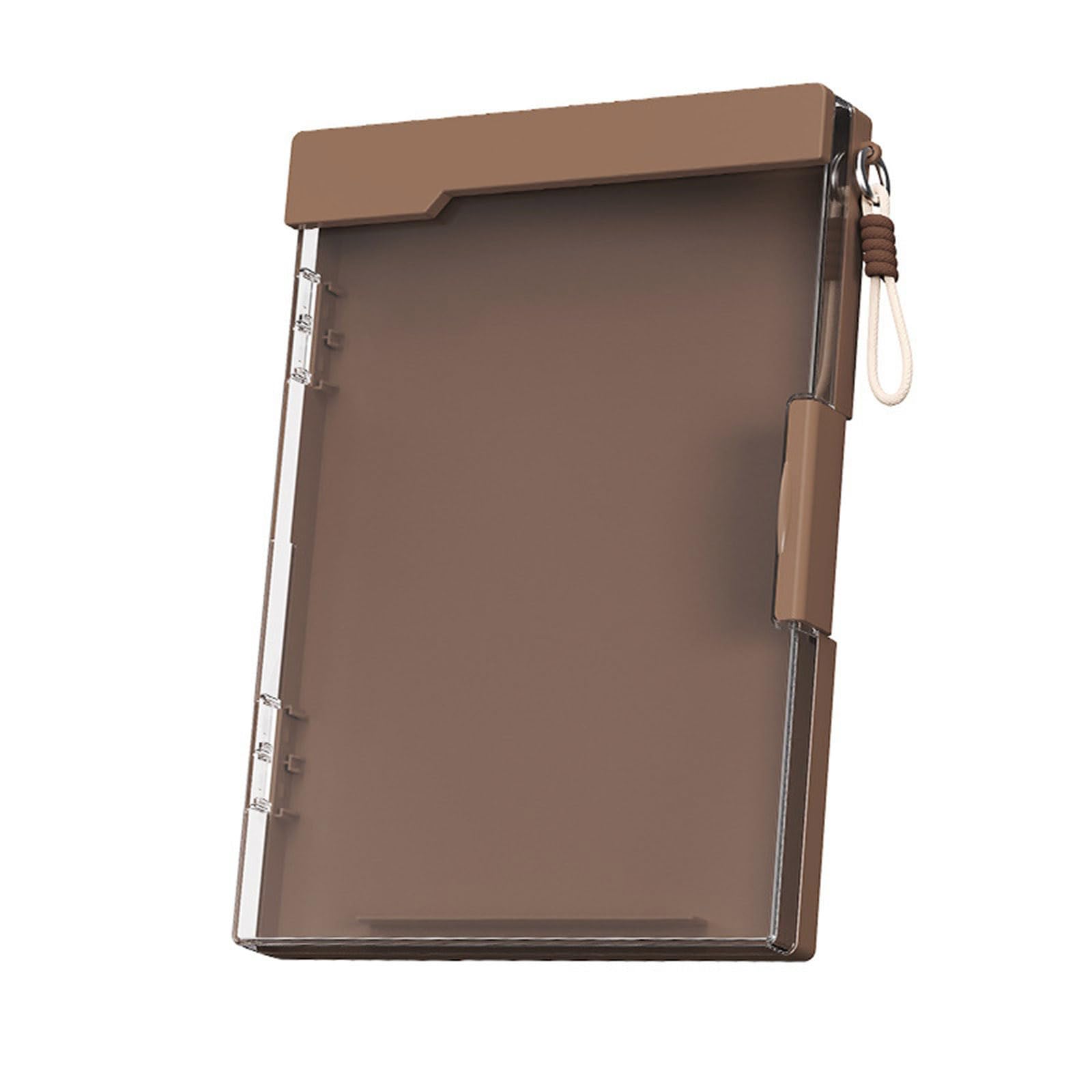Piceioep Professional Document Organiser Case with Clipboard and Lanyard Double Layer ABS File Storage Box for School Multi Layer File Directory
