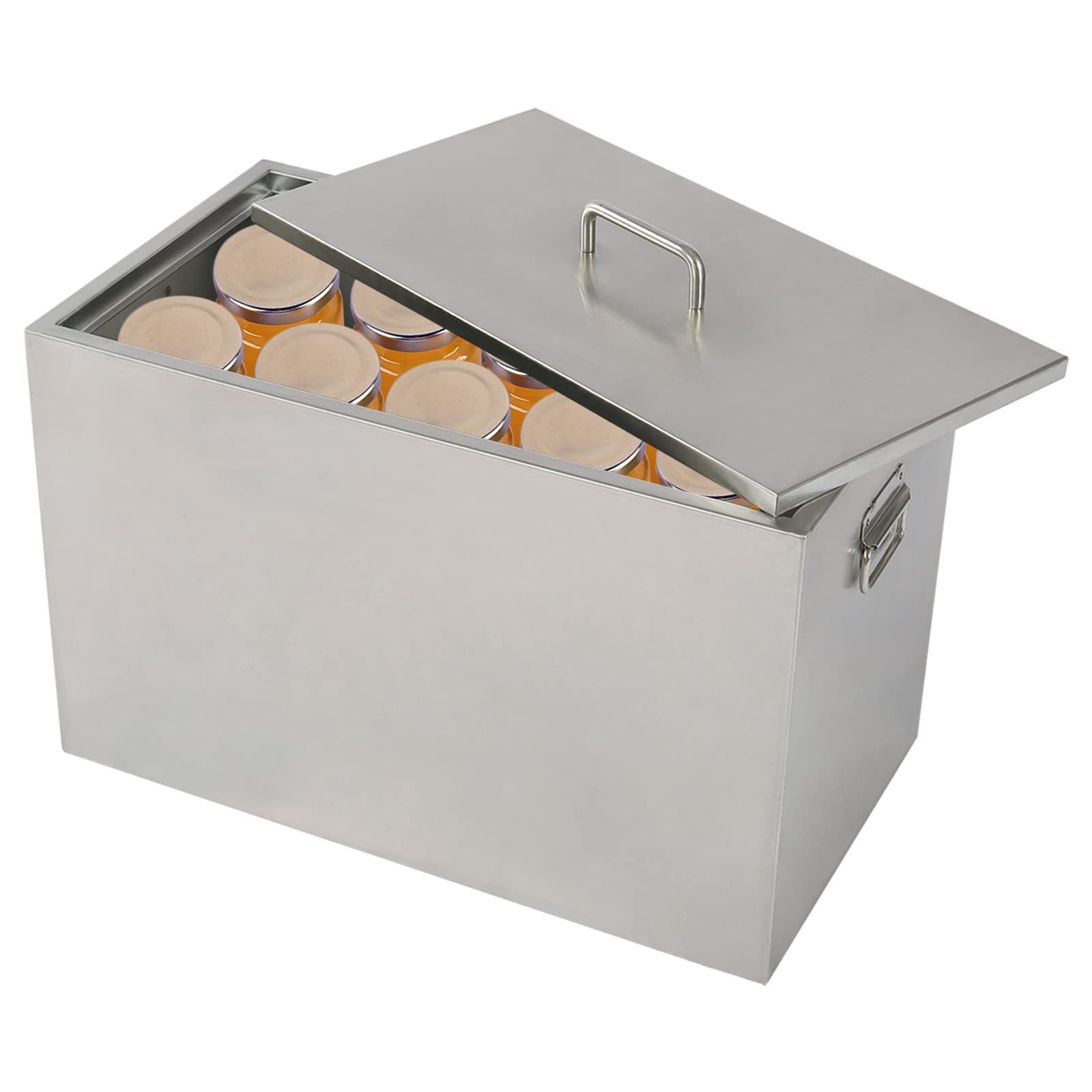 Water Bath Canner, 50L/13.2gal Stainless Steel Water Bath Canning Pot with Rack & Sinking Lid,Rectangle Canning Supplies Starter Kit with 2 Canning Racks, Top Canner Pot for Stacked for Heating