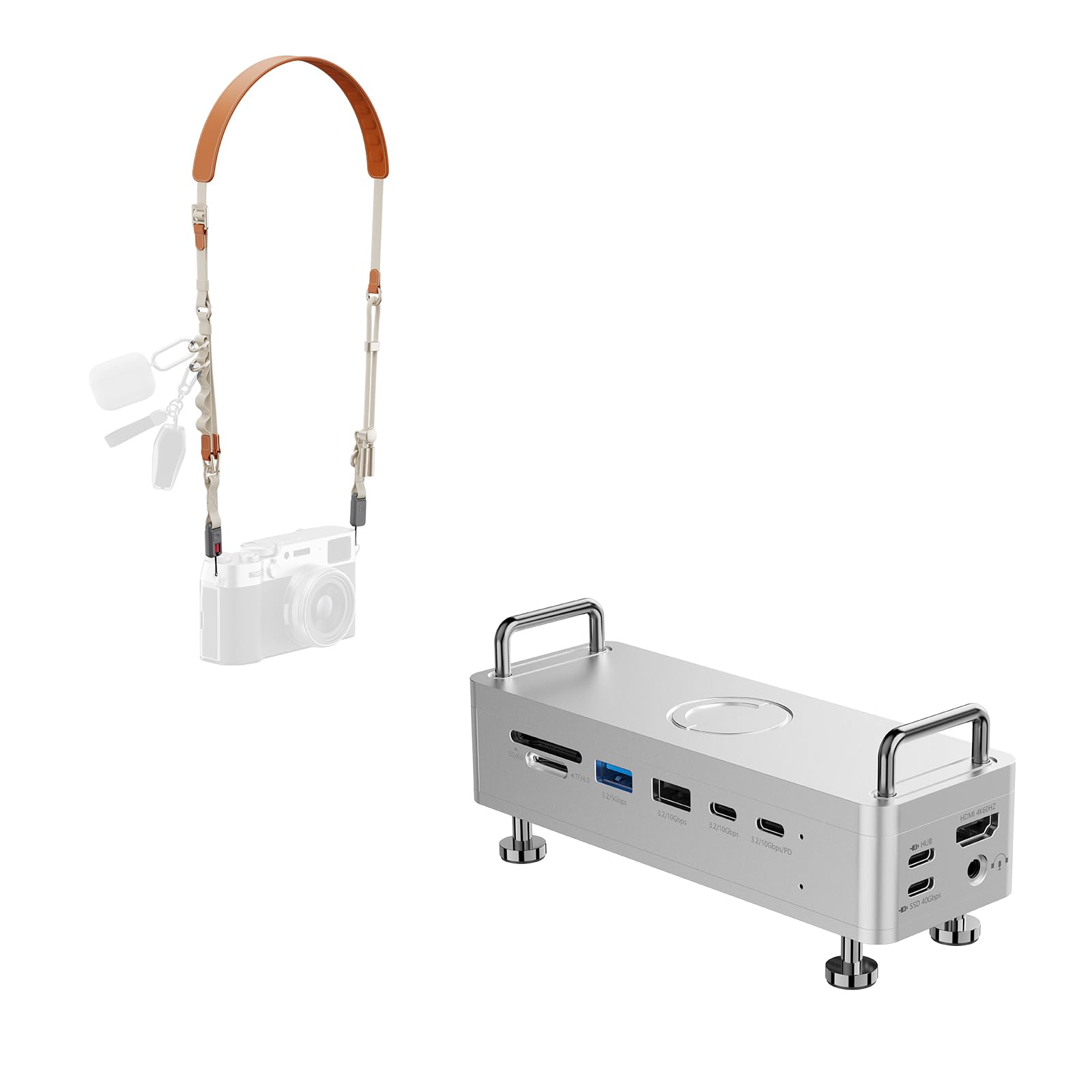 ULANZI YF01 Camera Strap with USB C Cable & QT03 Docking Station
