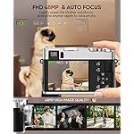 NEZINI-4K-Digital-CameraAuto-Focus-48MP-Vlogging-Camera-for-YouTube-and-Anti-Shake-Video-Camera-with-Viewfinder-Flash-Dial16X-Zoom-Travel-Portable-Digital-Camera-with-32GB-Card2-Batteries-Black