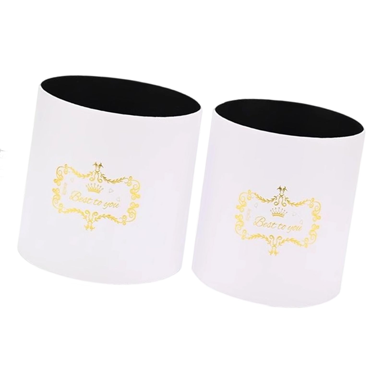Msioytog White Unique Round Flower Bucket Floral Container For Artistic Displays And Special Event Use Home Decoration Old Stoneflower Bucket Party Decoration Box