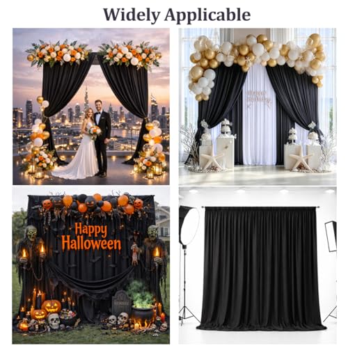 Cortinas Fondo Negro 20ft x 12ft 4 Paneles miniatura 5