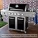 Beurbcikue Grill Parts for Members Mark GR2210601-MM-00 5 Burner Grill Replacement Parts Flame Tamer Burner Tubes with Ignitor & Adjustable Carry Over Kit for Sam's Club Rankam GR2210601-MM-00