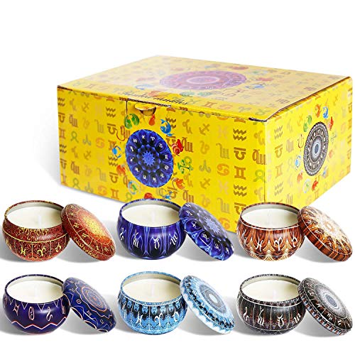 Yoroxrg 12 Constellations Scented Candles Gift Set,Aromatherapy Candles,Soy Wax Candles Gifts Set For Women Valentine Mothers Day Gifts Portable Travel Tin Birthday Gifts thumb #5