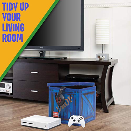 Campliner Large Loot Drop Box Accessory (14” X 14” X 14”) - Goes With Merch Like Pickaxes, Guns, Costumes - Perfect Decoration Gift For Gamers, Boys, Parties #TOP1
