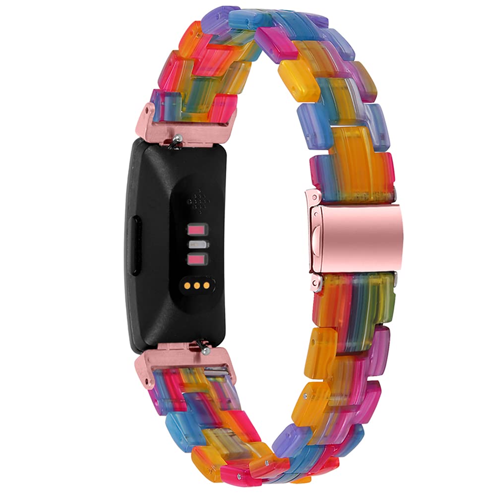 Compatible for Fitbit Inspire/ Inspire HR Bands, Resin Bracelet, Adjustable Strap for Fitbit Inspire 2 Health & Fitness Tracker