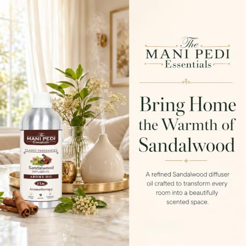 Image of TMPE SandalWood Diffuser Oil with Long-lasting Aroma | Classic Woody Fragrance Invokes Spirituality & Homely Feel | Ideal for Aromatherapy, Diffusers & Air Purifiers - 1 L (1000ml)