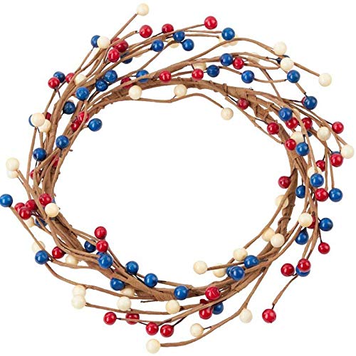 Factory Direct Craft Primitive Americana Berry Candle Rings | Set of 2