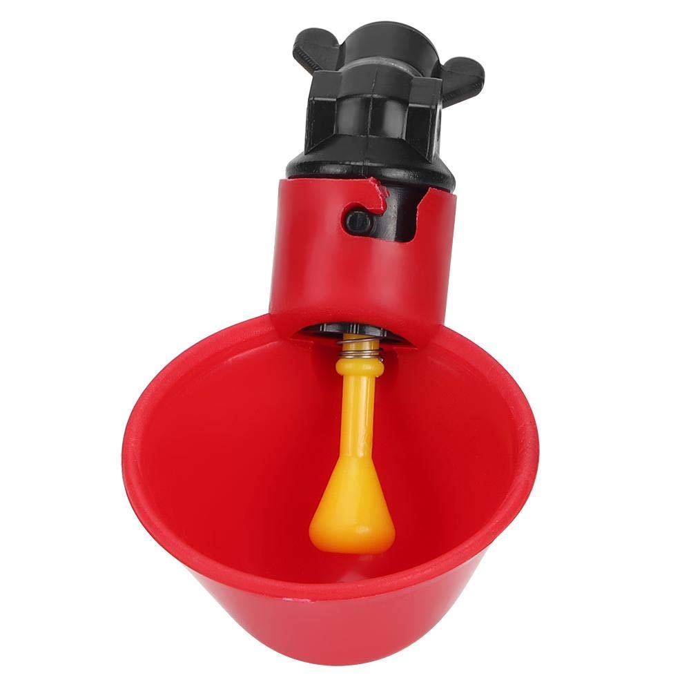 10pcs Poultry Fountains Waterers Cattle Automatic Water Bowl Quail Chicken Drinking Cup Nipple Breeding Equipment Red