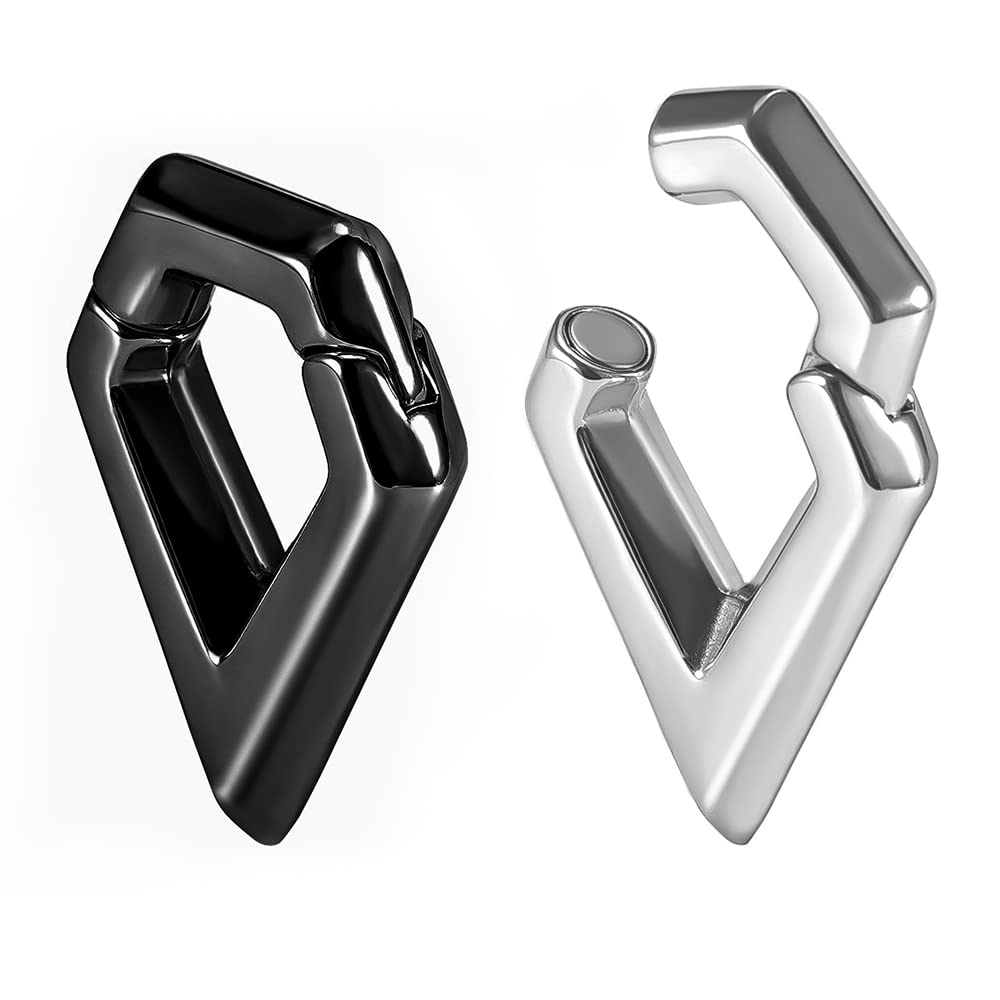 Casvort 10PCS Stainless Steel Round Mark Ear Weights Hangers For Stretched Ear Lobe Piercing Ear