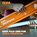 BORA Workhorse XT Saw Horses 2 Pack Folding Heavy Duty Sawhorse Pair with Adjustable Legs - Heavy Duty Saw Horse for Contractors Portable Workbench with Built-In Bottle Opener - PM-3330T