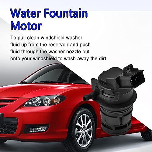 Windshield Washer Pump, Windshield Washer Fluid Pump With Grommet Compatible With Toyota, Lexus, Mazda, Nissan, Honda, Replaces Oem #: 85330-60190, 85330-Ae010, 85330-60180, 85330-21010 #TOP6