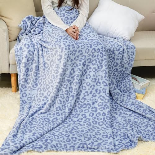 Newseego ブランケット 毛布 とろふわ毛布 モコモコ毛布 ブランケットおしゃれ 柔らかく肌触 マイクロファイバー 厚手 高密度 毛抜けない 冷房対策 吸湿発熱 静電気防止 暖かい 四季適用 ヒョウ柄 150*200cm