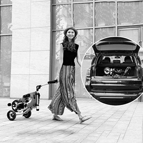 Rijspeelgoed verjaardagscadeau baby kinderen 3 in 1 driewieler kinderen van 1-6 jaar met kinderwagen hand putter groeit (Kleur: Oranje) (Oranje) - Afbeelding 8