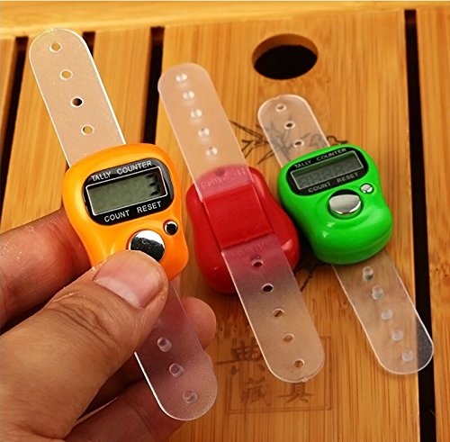 Contador electrónico digital mini LCD de dedo, 5 unidades miniatura 1