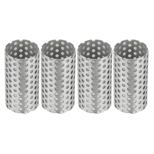 Image of PATIKIL 4 Pcs 22mm OD Strainer Mesh, 42mm H 80 Mesh Screen Y Shaped Strainer Filter Valve Mesh Screen 304 Stainless Steel Double Layer Strainer Mesh for Debris Pump Water Oil Separation