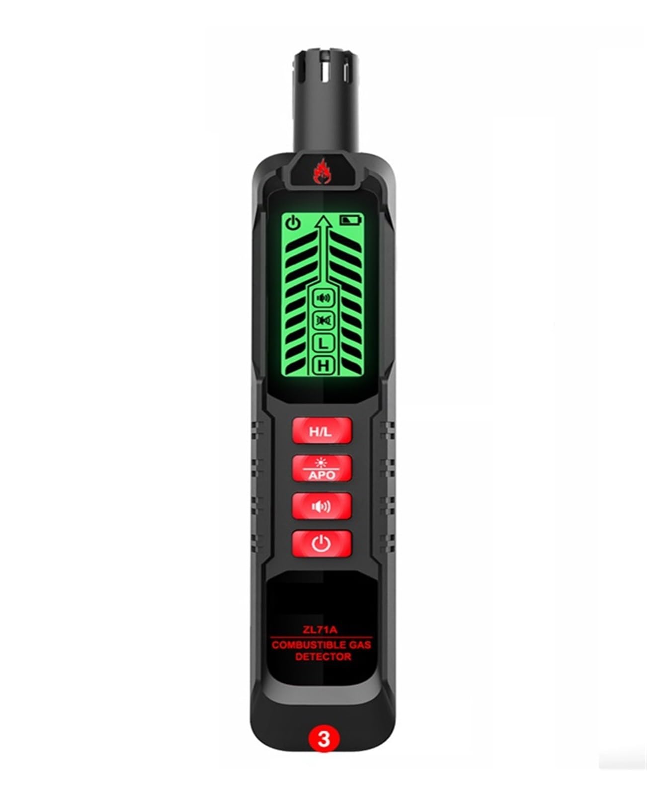 Slzjwlppa Zl71a Gas Leak Detector Combustible Natural Flammable Alcohol Lpg Methane Analyzer Buzzer Alarm Ppm Analyzer Combustible Sensor Tool Quick Detection(Zl71a)