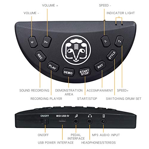 Elektronisch Drumstel Elektronische drumset, roll-up drum cartoon kat speelgoed leren draagbare pedaal pad voor Kinderen… - Image 5