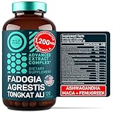 Fadogia Agrestis and Tongkat Ali Supplement - 600mg Fadogia Agrestis for Men, 500mg Longjack Tongkat Ali, Ashwagandha Maca Fenugreek Complex - Muscle Strength, Energy, Mood Support - 120 Capsules