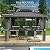 Kozyard Caesar 10'x12' Hardtop Gazebo - Permanent Metal Pavilion with Netting and Shaded Curtains for Patio, Backyard, and Deck - Galvanized Steel Outdoor Aluminum Canopy, Double Roof Gazebo (Grey)