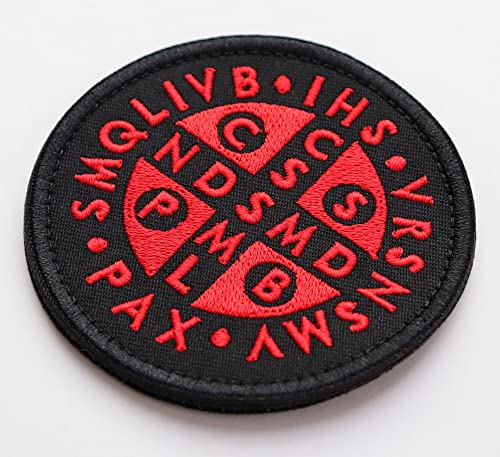 ワッペン 聖ベネディクトのメダイ マジックテープ（ベルクロ