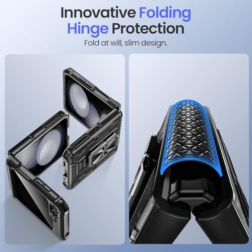 Image of VEGO for Z Flip 5 Phone Case with Stand,Built-in Privacy Screen Protector