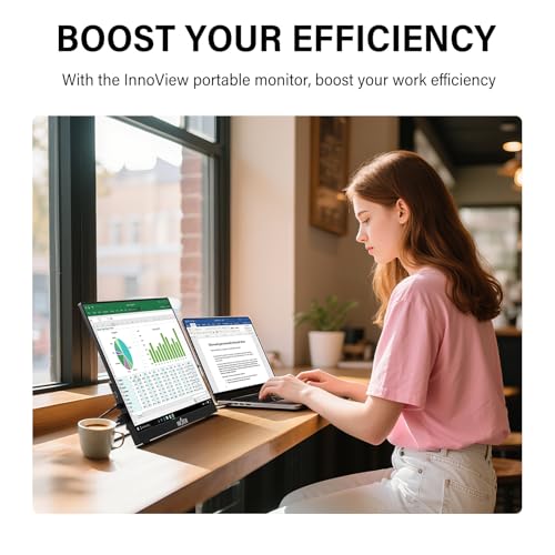 Image of InnoView 16 inch Portable Monitor 180Hz FHD 1920x1200 100% sRGB Laptop Screen Extender | 2 x Type-C & HDMI Portable Monitor for Macbook /Switch /PS5 /Xbox (Support 165Hz 144Hz 120Hz)