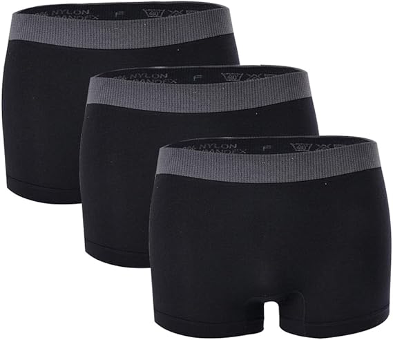 Amazon Co Jp Litthing レディース女性 シームレス ミッドウエスト 通気性 抗菌 ボクサーパンツ吸汗 速乾 運動用 セットスポーツ 用パンチラ防止 ブラック3 服 ファッション小物