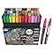 TOOLI-ART Lot de 48 marqueurs de peinture acrylique - Couleurs assorties - Pointe extra fine de 0,7 mm - Pour peinture sur roche, verre, tasses, bois, métal, toile, bricolage, contour non toxique, à