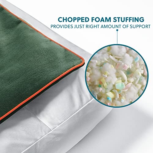 Bedsure Waterproof Dog Beds For Large Dogs - 4 Inch Thick Up To 75Lbs Large Dog Bed With Washable Cover, Pet Bed Mat Pillows, Dark Green #TOP4