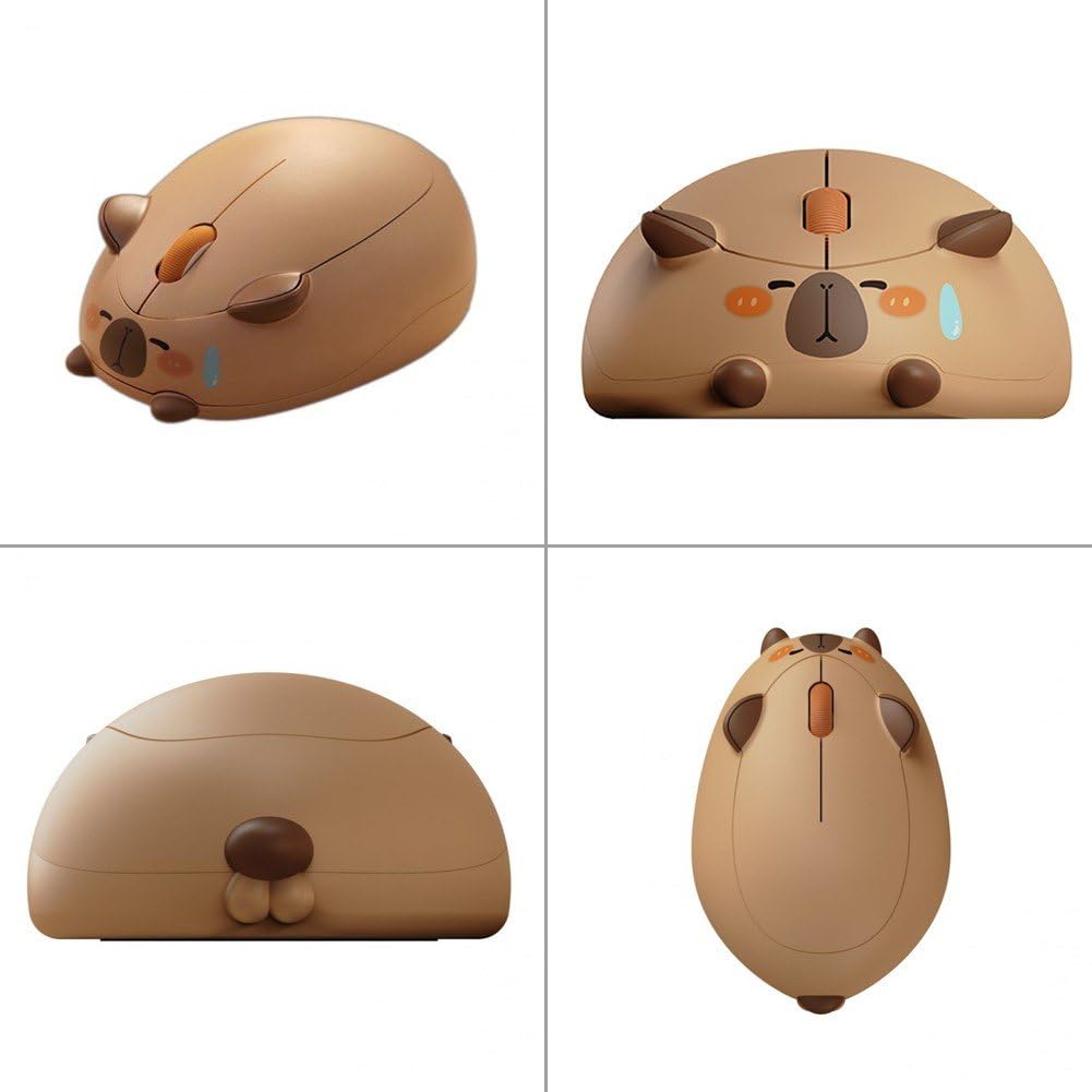 Śliczna bezprzewodowa mysz Capybara mała bezprzewodowa mysz 1200 dpi mysz optyczna Bluetooth do laptopów stacjonarnych